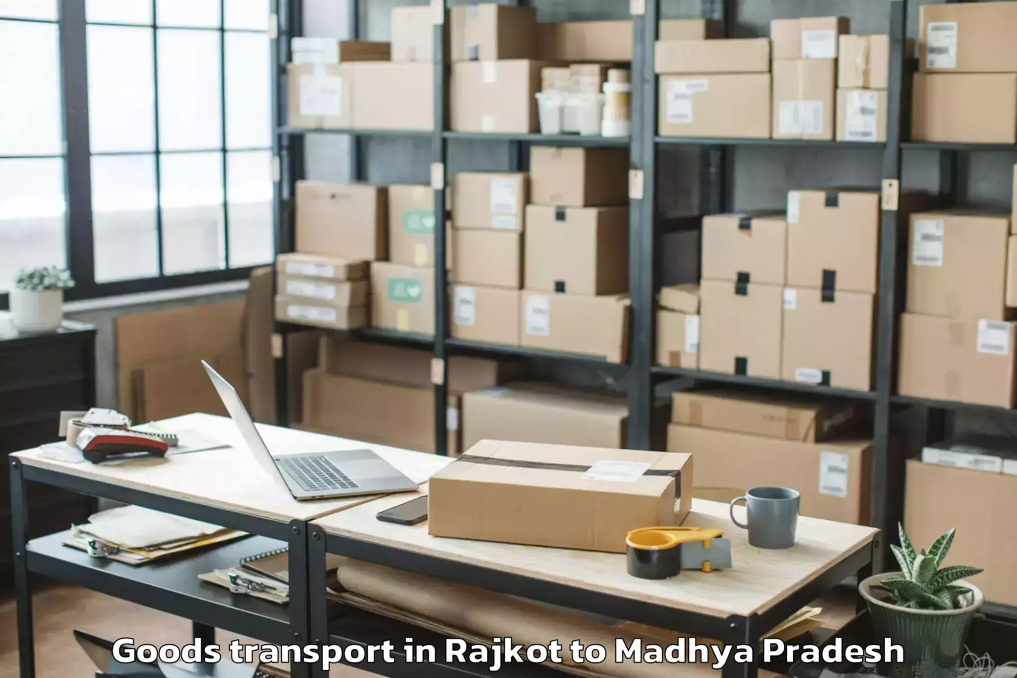 Reliable Rajkot to Rahatgarh Goods Transport